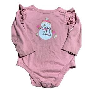 Granimals Ruffle shoulders Snowman Onesie